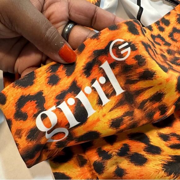 grrrl Leggings Bright Orange Cheetah
Print, Size "SAM" XL Workout Gym - Picture 7 of 14